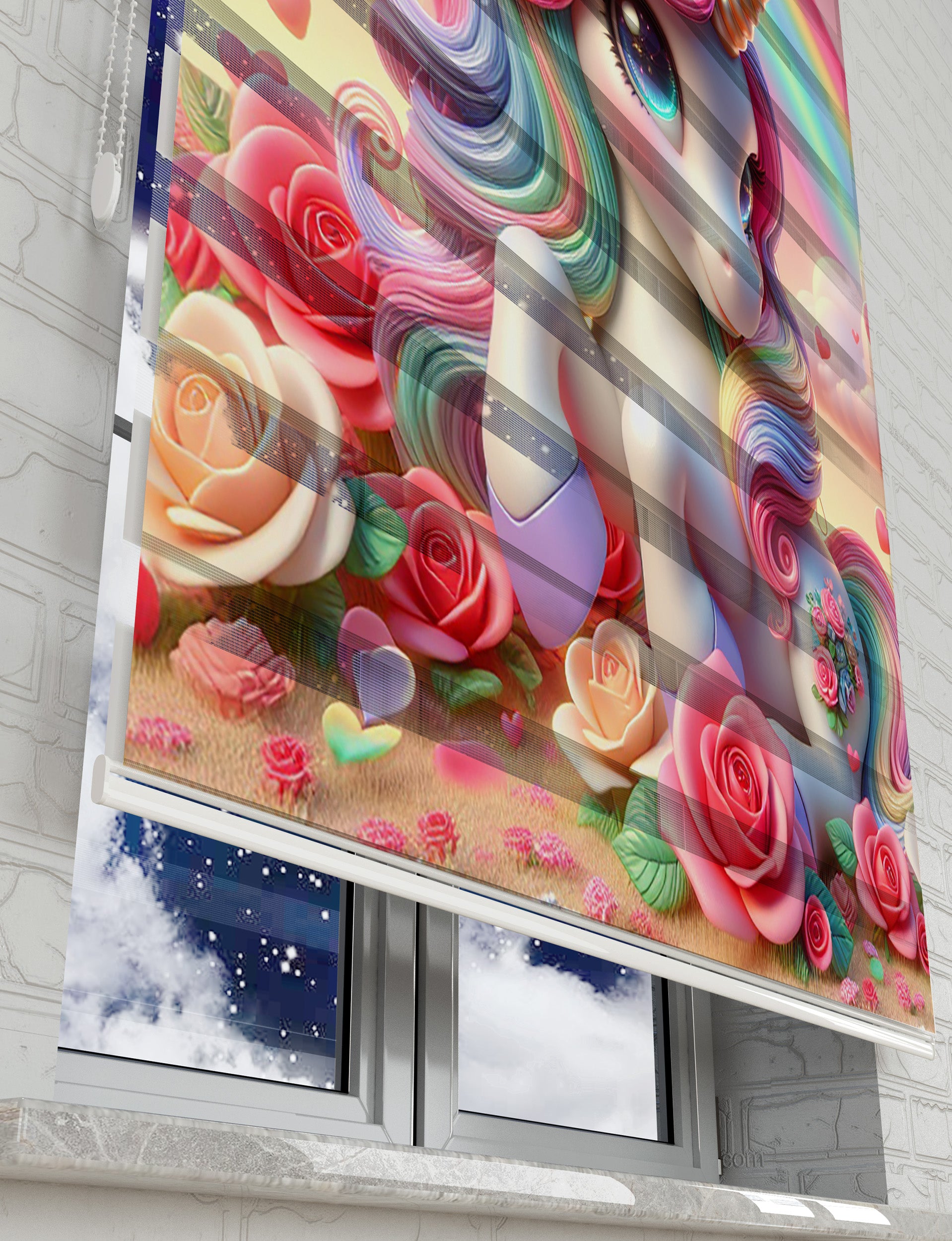 Baskılı Zebra Perde